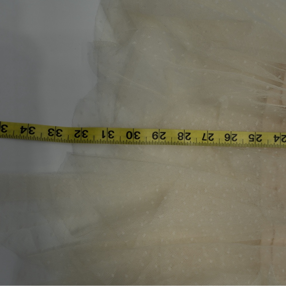 Altar'd State Cream Asymmetrical Tulle Skirt - Picture 5 of 6
